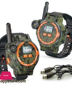 2 Pieces Rechargeable Walkie Talkies for Kids Radio Walky Talky with Flashlight
