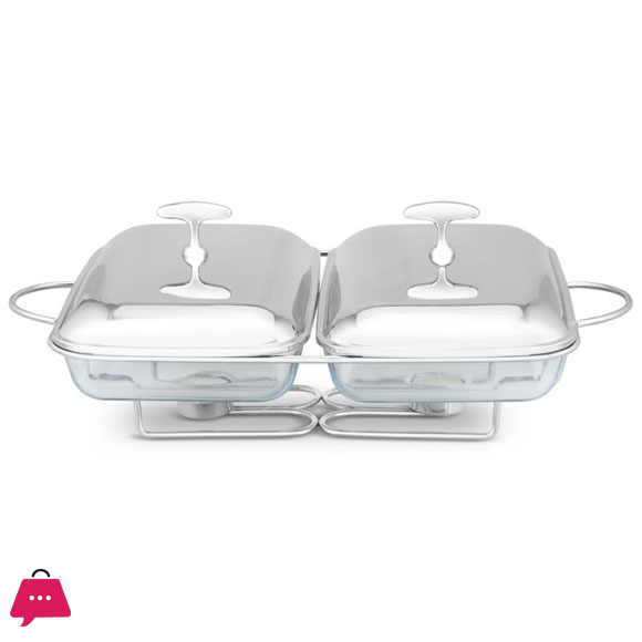 2 In1 Burner Dish Rectangle Food Warmer 3.6L 3 2 In1 Burner Dish Rectangle Food Warmer 3.6L
