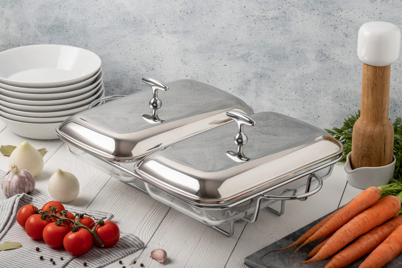 2 In1 Burner Dish Rectangle Food Warmer 3.6L 6 2 In1 Burner Dish Rectangle Food Warmer 3.6L