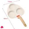 3 Holes Egg Frying Pan Non-Stick Pan Multipurpose Pancake Pan