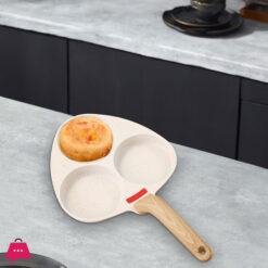 3 Holes Egg Frying Pan Non-Stick Pan Multipurpose Pancake Pan