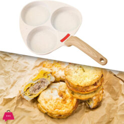 3 Holes Egg Frying Pan Non-Stick Pan Multipurpose Pancake Pan