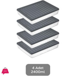 4 Piece Refrigerator Organizer, Multi-Purpose Storage Container