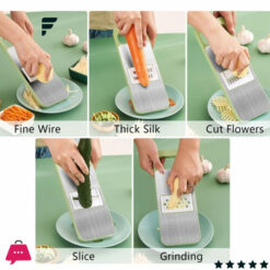5-In-1 Multifunctional High-Quality Vegetable &Amp; Fruit Slicer With Five Changeable Blades