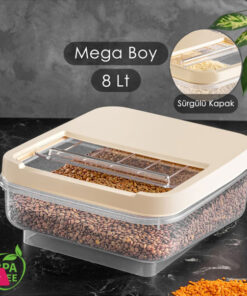 8 Ltr Sliding Lid Food Storage Box - Multibox Kitchen Organizer Turkey Made