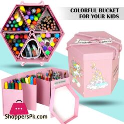 83Pcs Children Deluxe Art Drawing Acrylic Marker Dazzle Color Stick Washable Markers Oil Pastel Color Pencils Set For Kids Case Art And Craft Supplies Drawing And Painting Set