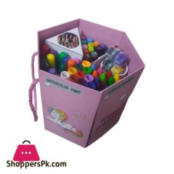 83Pcs Children Deluxe Art Drawing Acrylic Marker Dazzle Color Stick Washable Markers Oil Pastel Color Pencils Set For Kids Case Art And Craft Supplies Drawing And Painting Set