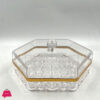 Acrylic Transparent Hexagon Dry Fruit Tray With Lid Used For Dried Fruits Nuts Cookies Snacks