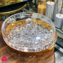 Acrylic Transparent Snack Tray With Lid Used For Dried Fruits Nuts Cookies Snacks