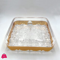 Acrylic Transparent Snack Tray With Lid Used For Dried Fruits Nuts Cookies Snacks