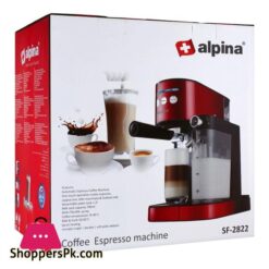 Alpina Espresso Coffee Machine Redblack Sf 2822