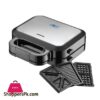 Anex Deluxe 3 In 1 Sandwich Maker 750W Black Silver Ag 2139