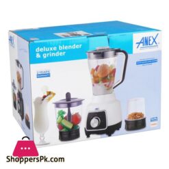 Anex Deluxe Blender Grinder 1500Ml Jar Black Ag 6135Ub