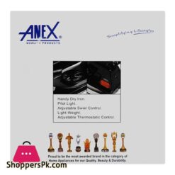Anex Deluxe Dry Iron 1000W Black Ag 1072