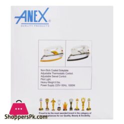 Anex Deluxe Dry Iron 1000W Grey Ag 1076B