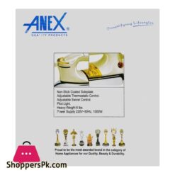 Anex Deluxe Dry Iron 1000W Grey Ag 1079B