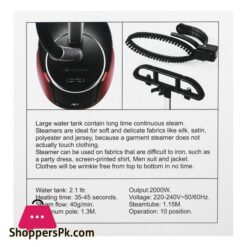 Anex Deluxe Garment Steamer 2000W 2100Ml Water Tank Silver Ag 1020