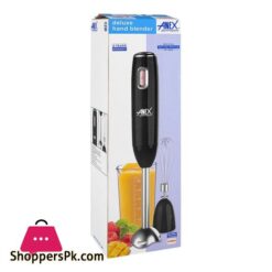 Anex Deluxe Hand Blender With Whisk 500Ml Plastic Jar 300W Black Ag 123