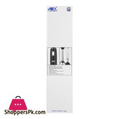 Anex Deluxe Hand Blender With Whisk 500Ml Plastic Jar 300W Black Ag 123