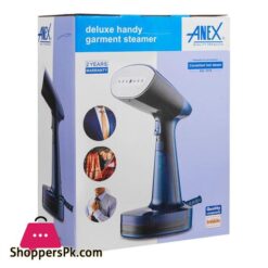 Anex Deluxe Handy Garment Steamer 1600 1900W Detachable Tank Grey Black Ag 1019