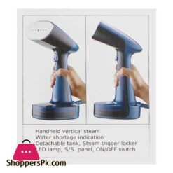 Anex Deluxe Handy Garment Steamer 1600 1900W Detachable Tank Grey Black Ag 1019