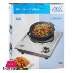 Anex Deluxe Hot Plate Electric Cooker 1500W Silver Ag 3061