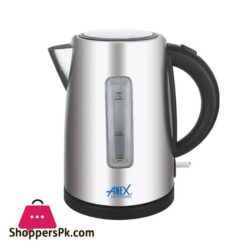 Anex Deluxe Kettle 1850 2200W Approx 1700ml Capacity Black Silver AG 4047