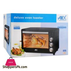 Anex Deluxe Oven Toaster 1600W Black Silver Ag 3075