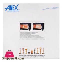 Anex Deluxe Oven Toaster 1600W Black Silver Ag 3075
