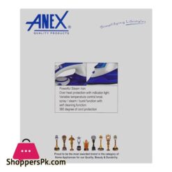Anex Deluxe Steam Iron 2000 2400W White Ag 1028