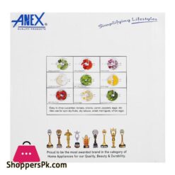 Anex Quick Hand Mixer With 10 Functions Manual Food Cutter Black Ag 10