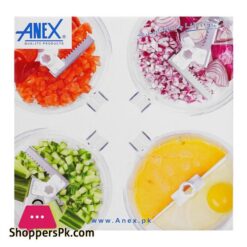 Anex Quick Hand Mixer With 10 Functions Manual Food Cutter Black Ag 10