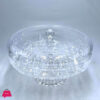 Clear Acrylic Round Dessert Serving Platter with 5 Compartments Lid