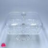 Clear Acrylic Square Dessert Serving Platter With 5 Compartments Lid