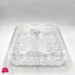 Acrylic Transparent Snack Tray With Lid Used For Dried Fruits Nuts Cookies Snacks