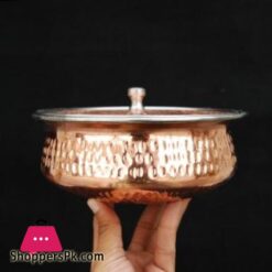 Copper Serving Handi Hammered Design Set Of 3 Copper Serving Handi Copper Pots Set Of Three Copper Handi Serving Dish Inside Steel Outside Pure Copper