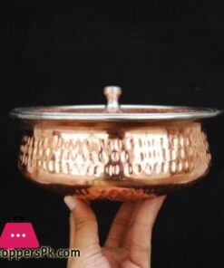 Copper Serving Handi Hammered Design Set Of 3 Copper Serving Handi Copper Pots Set of Three Copper Handi Serving Dish Inside Steel Outside Pure Copper