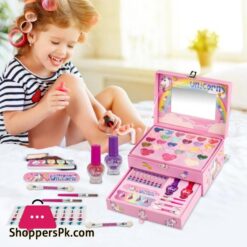 Cosmetics Beauty Make Up Set Kids Princess Play Toy Washable Safe Eyeshadow Nail Polish