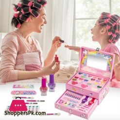 Cosmetics Beauty Make Up Set Kids Princess Play Toy Washable Safe Eyeshadow Nail Polish
