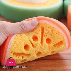 4Pcsset Creative Sponge Kitchen Accessories Fruit Shape Washing Dishes Sponge Cleaning Dish Remove Stains