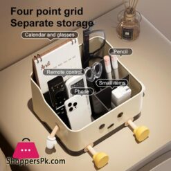 Cute Cartoon Style Desktop Storage Box Remote Control Sorting Box