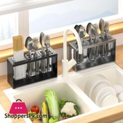 Cutlery Storage Container Kitchen Tool Rack With Separate Compartments
