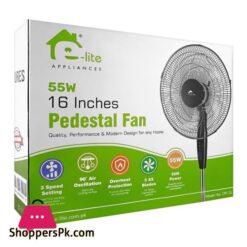 E Lite Appliances 55W Pedestal 16 Fan Epf 16
