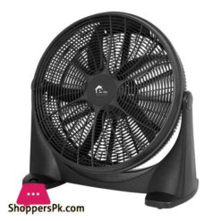 E Lite Velocity Fan 3 Speeds Adjustable Tilt 5 Blades 90W 20 Inch Black EVF 20