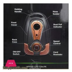 E Lite Vacuum Cleaner 5M Cord 2200W Motor 320W Suction Power Evc 220