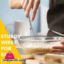 Elegant E7812 Ss Mini Whisk 9 Leeseph Wire Whisks 5In 7In 8In Stainless Steel Kitchen Mini Whisk Egg Beater For Cooking Blending Beating And Stirring