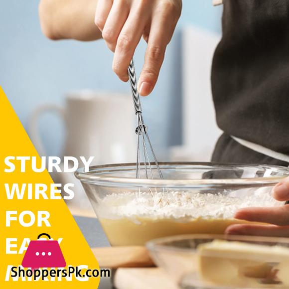 Elegant E7812 Ss Mini Whisk 4 Leeseph Wire Whisks 5In 7In 8In Stainless Steel Kitchen Mini Whisk Egg Beater For Cooking Blending Beating And Stirring