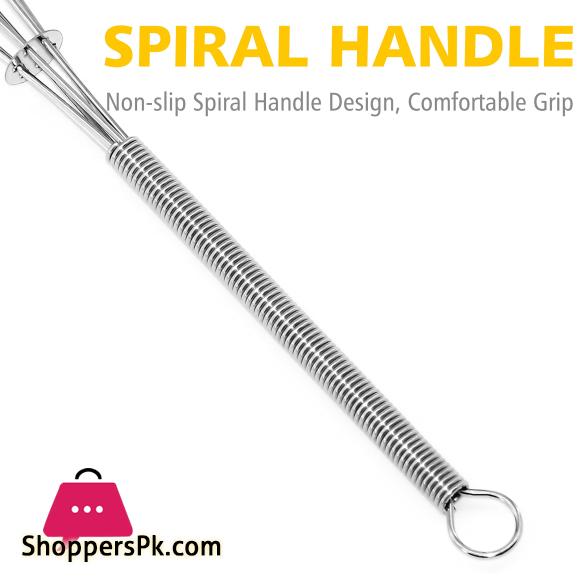 Elegant E7812 Ss Mini Whisk 7 Leeseph Wire Whisks 5In 7In 8In Stainless Steel Kitchen Mini Whisk Egg Beater For Cooking Blending Beating And Stirring
