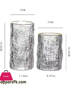 Ice Texture Gold Trimmed Crystal Drink Glass 300 &Amp; 400Ml 33 Ice Texture Gold Trimmed Crystal Drink Glass 300 &Amp; 400Ml - Image 4