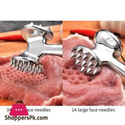 Meat Tenderizer Hammer Dual-Sided Mirror Polished Comfortable Grip Pounder Heavy Duty Pounder Tool For Steak Fish